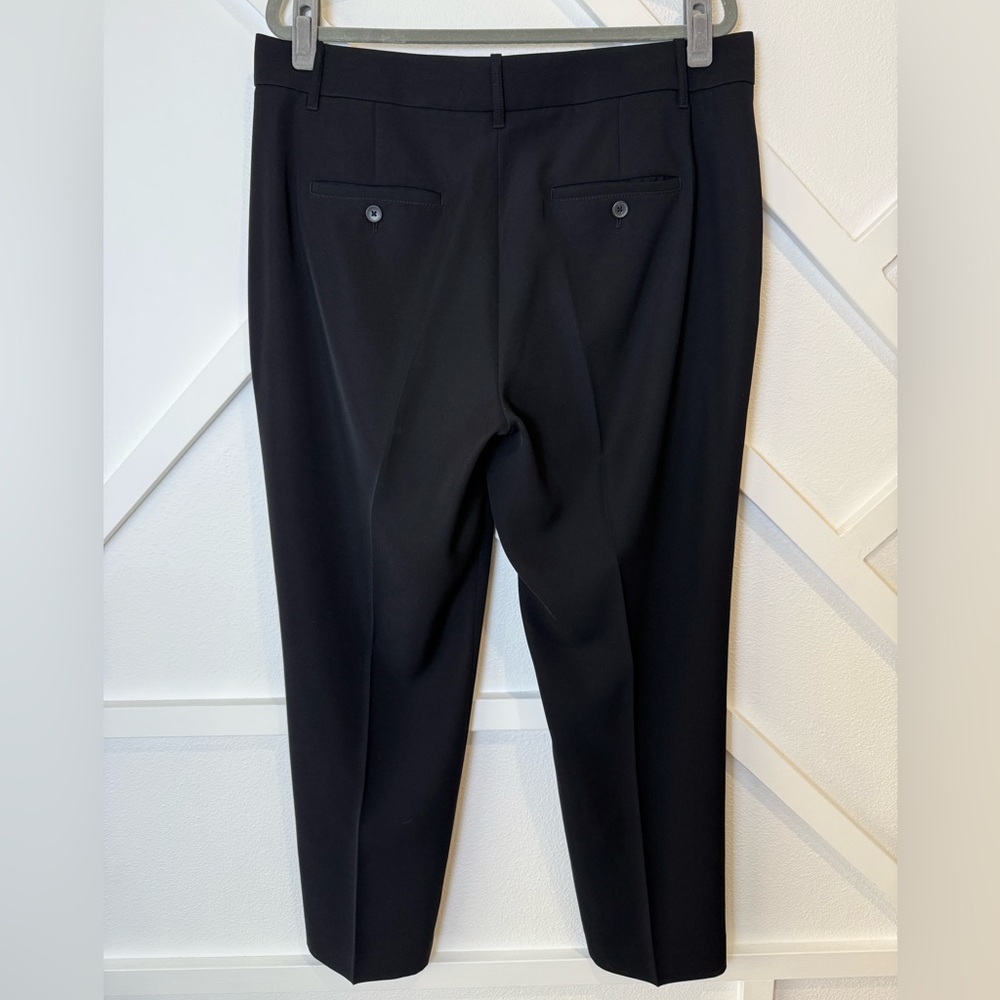 Vince Black Tapered Trousers In Japanese Crepe Size 16 - Picture 7 of 14